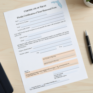 Florida Certification of Trust Homestead Form