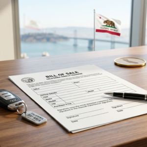 california bill of sale sample